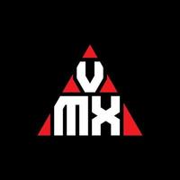 vmx driehoek brief logo ontwerp met driehoekige vorm. vmx driehoek logo ontwerp monogram. vmx driehoek vector logo sjabloon met rode kleur. vmx driehoekig logo eenvoudig, elegant en luxueus logo.
