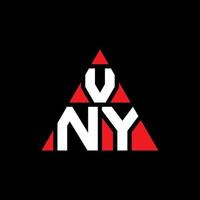 vny driehoek brief logo ontwerp met driehoekige vorm. vny driehoek logo ontwerp monogram. vny driehoek vector logo sjabloon met rode kleur. vny driehoekig logo eenvoudig, elegant en luxueus logo.