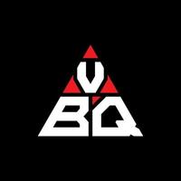 vbq driehoek brief logo ontwerp met driehoekige vorm. vbq driehoek logo ontwerp monogram. vbq driehoek vector logo sjabloon met rode kleur. vbq driehoekig logo eenvoudig, elegant en luxueus logo.