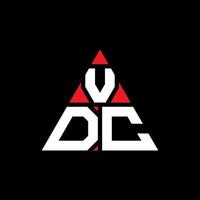 vdc driehoek letter logo ontwerp met driehoekige vorm. vdc driehoek logo ontwerp monogram. vdc driehoek vector logo sjabloon met rode kleur. vdc driehoekig logo eenvoudig, elegant en luxueus logo.
