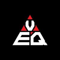 veq driehoek brief logo ontwerp met driehoekige vorm. veq driehoek logo ontwerp monogram. veq driehoek vector logo sjabloon met rode kleur. veq driehoekig logo eenvoudig, elegant en luxueus logo.