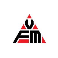 vfm driehoek brief logo ontwerp met driehoekige vorm. vfm driehoek logo ontwerp monogram. vfm driehoek vector logo sjabloon met rode kleur. vfm driehoekig logo eenvoudig, elegant en luxueus logo.