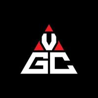 vgc driehoek brief logo ontwerp met driehoekige vorm. vgc driehoek logo ontwerp monogram. vgc driehoek vector logo sjabloon met rode kleur. vgc driehoekig logo eenvoudig, elegant en luxueus logo.