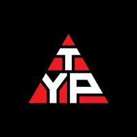 typ driehoek brief logo ontwerp met driehoekige vorm. typ driehoek logo ontwerp monogram. typ driehoek vector logo sjabloon met rode kleur. typ driehoekig logo eenvoudig, elegant en luxueus logo.