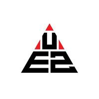 uez driehoek brief logo ontwerp met driehoekige vorm. uez driehoek logo ontwerp monogram. uez driehoek vector logo sjabloon met rode kleur. uez driehoekig logo eenvoudig, elegant en luxueus logo.