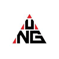 ung driehoek brief logo ontwerp met driehoekige vorm. ung driehoek logo ontwerp monogram. ung driehoek vector logo sjabloon met rode kleur. ung driehoekig logo eenvoudig, elegant en luxueus logo.