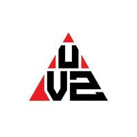 uvz driehoek brief logo ontwerp met driehoekige vorm. uvz driehoek logo ontwerp monogram. uvz driehoek vector logo sjabloon met rode kleur. uvz driehoekig logo eenvoudig, elegant en luxueus logo.