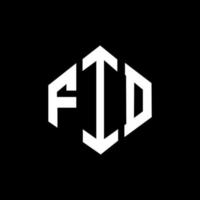 fid letter logo-ontwerp met veelhoekvorm. fid veelhoek en kubusvorm logo-ontwerp. fid zeshoek vector logo sjabloon witte en zwarte kleuren. fid monogram, business en onroerend goed logo.