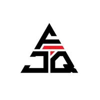 fjq driehoek brief logo ontwerp met driehoekige vorm. fjq driehoek logo ontwerp monogram. fjq driehoek vector logo sjabloon met rode kleur. fjq driehoekig logo eenvoudig, elegant en luxueus logo.