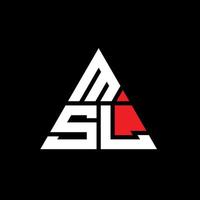 msl driehoek brief logo ontwerp met driehoekige vorm. msl driehoek logo ontwerp monogram. msl driehoek vector logo sjabloon met rode kleur. msl driehoekig logo eenvoudig, elegant en luxueus logo.