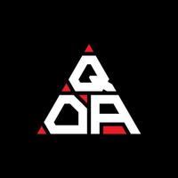 qoa driehoek brief logo ontwerp met driehoekige vorm. Qoa driehoek logo ontwerp monogram. qoa driehoek vector logo sjabloon met rode kleur. qoa driehoekig logo eenvoudig, elegant en luxueus logo.
