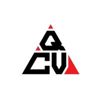 qcv driehoek brief logo ontwerp met driehoekige vorm. qcv driehoek logo ontwerp monogram. qcv driehoek vector logo sjabloon met rode kleur. qcv driehoekig logo eenvoudig, elegant en luxueus logo.