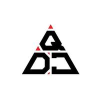 qdj driehoek brief logo ontwerp met driehoekige vorm. qdj driehoek logo ontwerp monogram. qdj driehoek vector logo sjabloon met rode kleur. qdj driehoekig logo eenvoudig, elegant en luxueus logo.