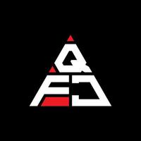qfj driehoek brief logo ontwerp met driehoekige vorm. qfj driehoek logo ontwerp monogram. qfj driehoek vector logo sjabloon met rode kleur. qfj driehoekig logo eenvoudig, elegant en luxueus logo.