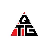 qtg driehoek brief logo ontwerp met driehoekige vorm. qtg driehoek logo ontwerp monogram. qtg driehoek vector logo sjabloon met rode kleur. qtg driehoekig logo eenvoudig, elegant en luxueus logo.