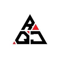 rqj driehoek brief logo ontwerp met driehoekige vorm. rqj driehoek logo ontwerp monogram. rqj driehoek vector logo sjabloon met rode kleur. rqj driehoekig logo eenvoudig, elegant en luxueus logo.