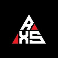 rxs driehoek brief logo ontwerp met driehoekige vorm. rxs driehoek logo ontwerp monogram. rxs driehoek vector logo sjabloon met rode kleur. rxs driehoekig logo eenvoudig, elegant en luxueus logo.