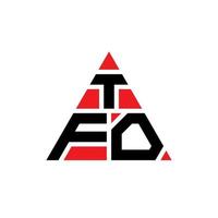 tfo driehoek brief logo ontwerp met driehoekige vorm. tfo driehoek logo ontwerp monogram. tfo driehoek vector logo sjabloon met rode kleur. tfo driehoekig logo eenvoudig, elegant en luxueus logo.