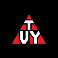 tvy driehoek brief logo ontwerp met driehoekige vorm. tvy driehoek logo ontwerp monogram. tvy driehoek vector logo sjabloon met rode kleur. tvy driehoekig logo eenvoudig, elegant en luxueus logo.