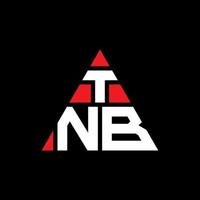 tnb driehoek brief logo ontwerp met driehoekige vorm. tnb driehoek logo ontwerp monogram. tnb driehoek vector logo sjabloon met rode kleur. tnb driehoekig logo eenvoudig, elegant en luxueus logo.