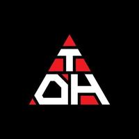 toh driehoek brief logo ontwerp met driehoekige vorm. toh driehoek logo ontwerp monogram. toh driehoek vector logo sjabloon met rode kleur. toh driehoekig logo eenvoudig, elegant en luxueus logo.