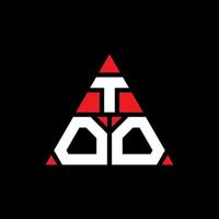 ook driehoeksbrief logo-ontwerp met driehoekige vorm. te driehoek logo ontwerp monogram. ook driehoek vector logo sjabloon met rode kleur. te driehoekig logo eenvoudig, elegant en luxueus logo.