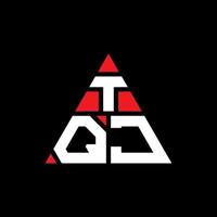 tqj driehoek brief logo ontwerp met driehoekige vorm. tqj driehoek logo ontwerp monogram. tqj driehoek vector logo sjabloon met rode kleur. tqj driehoekig logo eenvoudig, elegant en luxueus logo.