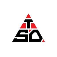 tso driehoek brief logo ontwerp met driehoekige vorm. tso driehoek logo ontwerp monogram. tso driehoek vector logo sjabloon met rode kleur. tso driehoekig logo eenvoudig, elegant en luxueus logo.