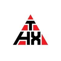 thx driehoek brief logo ontwerp met driehoekige vorm. thx driehoek logo ontwerp monogram. thx driehoek vector logo sjabloon met rode kleur. thx driehoekig logo eenvoudig, elegant en luxueus logo.