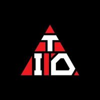 tio driehoek brief logo ontwerp met driehoekige vorm. tio driehoek logo ontwerp monogram. tio driehoek vector logo sjabloon met rode kleur. tio driehoekig logo eenvoudig, elegant en luxueus logo.