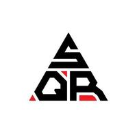 sqr driehoek brief logo ontwerp met driehoekige vorm. sqr driehoek logo ontwerp monogram. sqr driehoek vector logo sjabloon met rode kleur. sqr driehoekig logo eenvoudig, elegant en luxueus logo.
