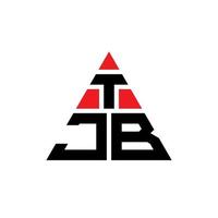 tjb driehoek brief logo ontwerp met driehoekige vorm. tjb driehoek logo ontwerp monogram. tjb driehoek vector logo sjabloon met rode kleur. tjb driehoekig logo eenvoudig, elegant en luxueus logo.