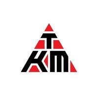 tkm driehoek brief logo ontwerp met driehoekige vorm. tkm driehoek logo ontwerp monogram. tkm driehoek vector logo sjabloon met rode kleur. tkm driehoekig logo eenvoudig, elegant en luxueus logo.
