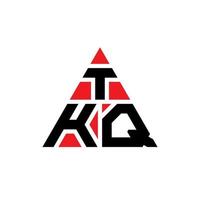 tkq driehoek brief logo ontwerp met driehoekige vorm. tkq driehoek logo ontwerp monogram. tkq driehoek vector logo sjabloon met rode kleur. tkq driehoekig logo eenvoudig, elegant en luxueus logo.