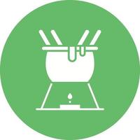 fondue glyph cirkel achtergrond icoon vector