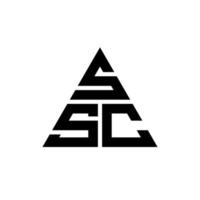ssc driehoek brief logo ontwerp met driehoekige vorm. ssc driehoek logo ontwerp monogram. ssc driehoek vector logo sjabloon met rode kleur. ssc driehoekig logo eenvoudig, elegant en luxueus logo.