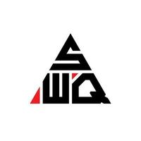 swq driehoek brief logo ontwerp met driehoekige vorm. SWQ driehoek logo ontwerp monogram. swq driehoek vector logo sjabloon met rode kleur. swq driehoekig logo eenvoudig, elegant en luxueus logo.