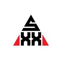 sxx driehoek brief logo ontwerp met driehoekige vorm. sxx driehoek logo ontwerp monogram. sxx driehoek vector logo sjabloon met rode kleur. sxx driehoekig logo eenvoudig, elegant en luxueus logo.