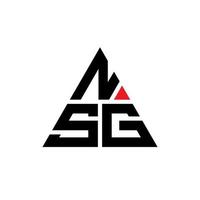 nsg driehoek brief logo ontwerp met driehoekige vorm. nsg driehoek logo ontwerp monogram. nsg driehoek vector logo sjabloon met rode kleur. nsg driehoekig logo eenvoudig, elegant en luxueus logo.