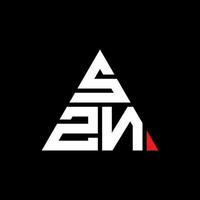 szn driehoek brief logo ontwerp met driehoekige vorm. szn driehoek logo ontwerp monogram. szn driehoek vector logo sjabloon met rode kleur. szn driehoekig logo eenvoudig, elegant en luxueus logo.