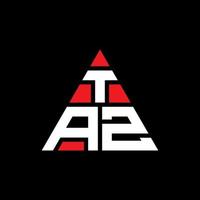 taz driehoek brief logo ontwerp met driehoekige vorm. taz driehoek logo ontwerp monogram. taz driehoek vector logo sjabloon met rode kleur. taz driehoekig logo eenvoudig, elegant en luxueus logo.