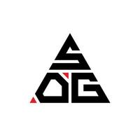 sog driehoek brief logo ontwerp met driehoekige vorm. sog driehoek logo ontwerp monogram. sog driehoek vector logo sjabloon met rode kleur. sog driehoekig logo eenvoudig, elegant en luxueus logo.