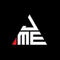 jme driehoek brief logo ontwerp met driehoekige vorm. jme driehoek logo ontwerp monogram. jme driehoek vector logo sjabloon met rode kleur. jme driehoekig logo eenvoudig, elegant en luxueus logo.