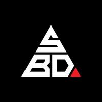 sbd driehoek brief logo ontwerp met driehoekige vorm. sbd driehoek logo ontwerp monogram. sbd driehoek vector logo sjabloon met rode kleur. sbd driehoekig logo eenvoudig, elegant en luxueus logo.
