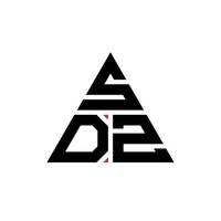 sdz driehoek brief logo ontwerp met driehoekige vorm. sdz driehoek logo ontwerp monogram. SDZ driehoek vector logo sjabloon met rode kleur. sdz driehoekig logo eenvoudig, elegant en luxueus logo.