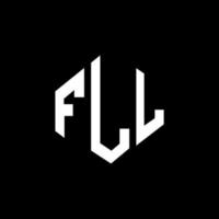 fll letter logo-ontwerp met veelhoekvorm. fl veelhoek en kubusvorm logo-ontwerp. fll zeshoek vector logo sjabloon witte en zwarte kleuren. fl monogram, bedrijfs- en onroerend goed logo.