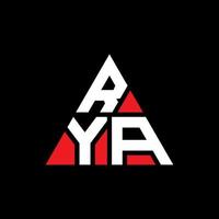 rya driehoek brief logo ontwerp met driehoekige vorm. rya driehoek logo ontwerp monogram. rya driehoek vector logo sjabloon met rode kleur. rya driehoekig logo eenvoudig, elegant en luxueus logo.