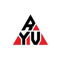 ryv driehoek brief logo ontwerp met driehoekige vorm. ryv driehoek logo ontwerp monogram. ryv driehoek vector logo sjabloon met rode kleur. ryv driehoekig logo eenvoudig, elegant en luxueus logo.