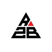 rzb driehoek brief logo ontwerp met driehoekige vorm. rzb driehoek logo ontwerp monogram. rzb driehoek vector logo sjabloon met rode kleur. rzb driehoekig logo eenvoudig, elegant en luxueus logo.