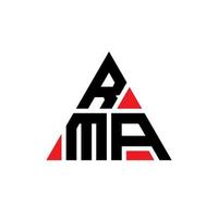 rma driehoek brief logo ontwerp met driehoekige vorm. rma driehoek logo ontwerp monogram. rma driehoek vector logo sjabloon met rode kleur. rma driehoekig logo eenvoudig, elegant en luxueus logo.